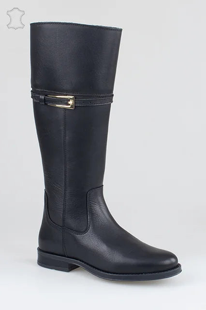 BOTA CAVALEIRA EM PELE