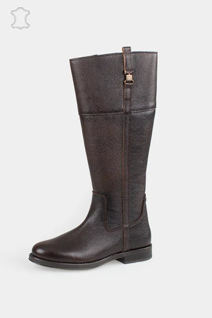 BOTA CAVALEIRA EM PELE